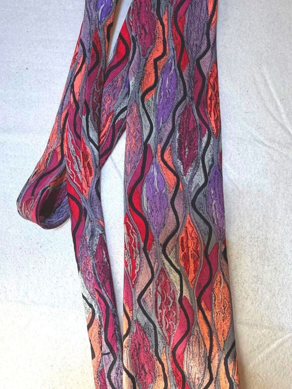 Vintage Coogi Australian 90s Colorful Abstract Pattern Designer Tie
